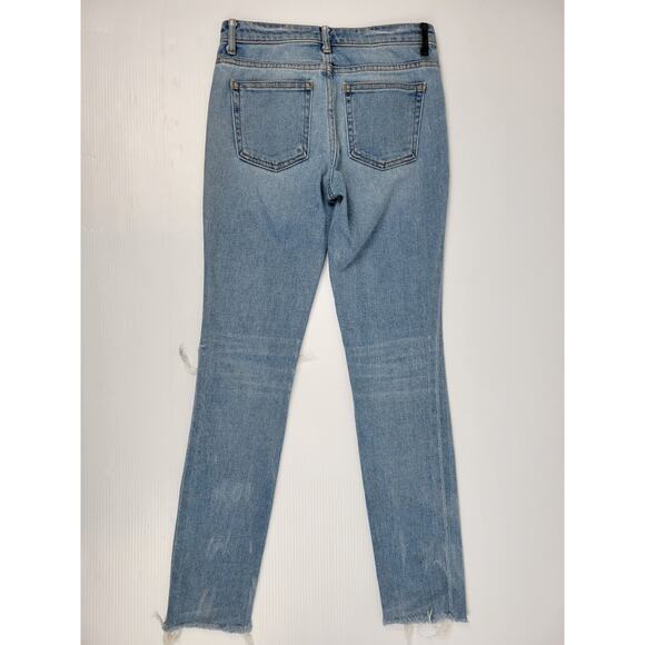 Alexander Wang Womens 24 Distressed Denim Jeans Light Indigo Fade Blue Wang 001 - Picture 4 of 12